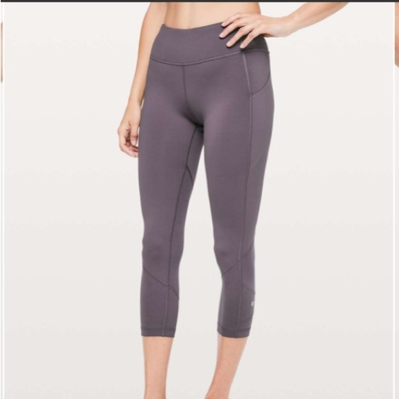 LULULEMON PACE RIVAL CROP 22” SIZE 4 PURPLE MOONPHASE LEGGINGS FULL ON LUXTREME - Picture 10 of 11